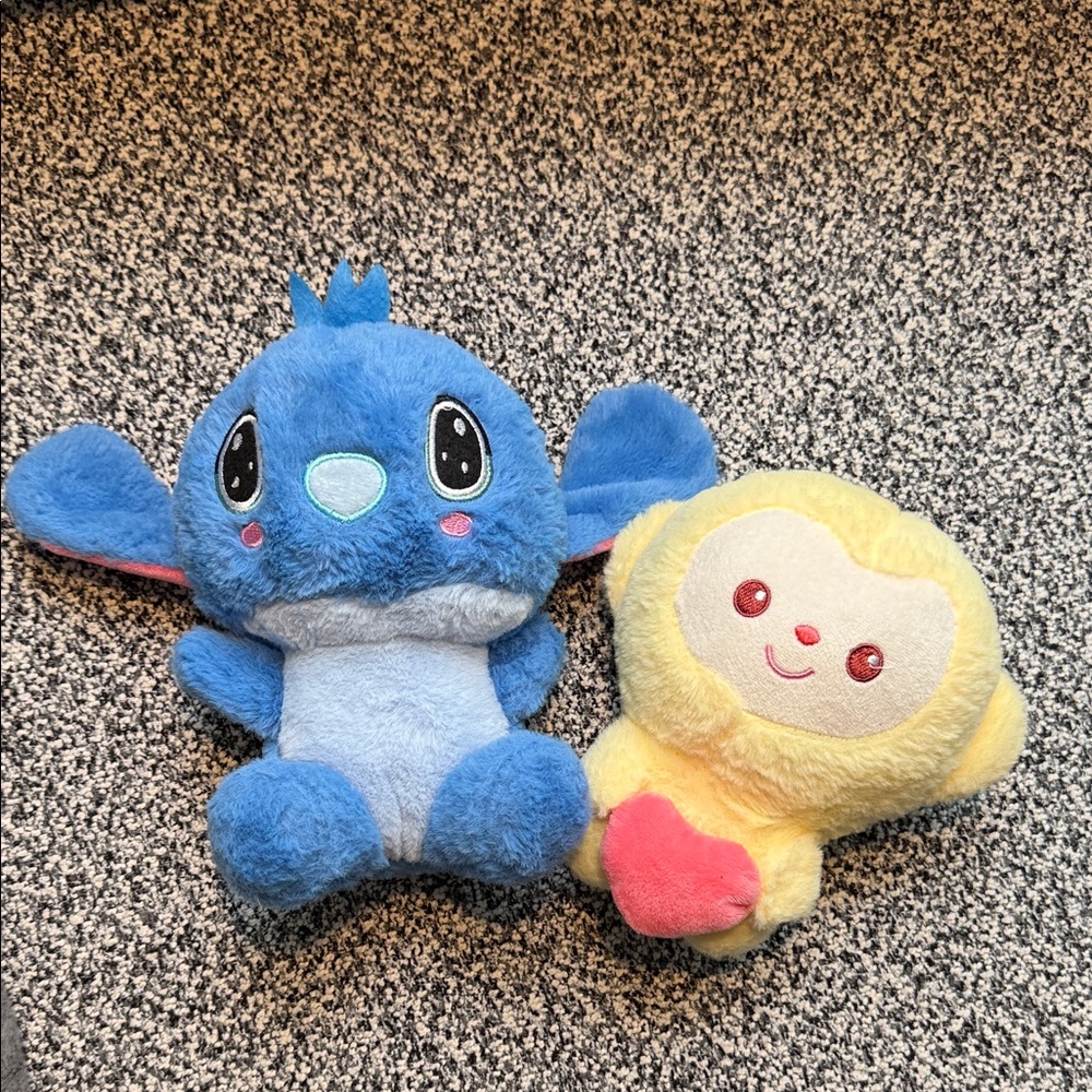 Blue and Yellow Plush Toy Set